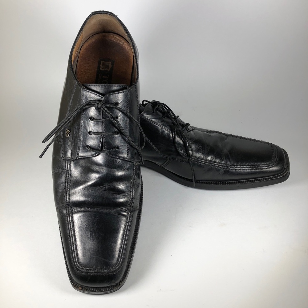 Togo Men’s Oxford Leather Black Lace Up Euro 41